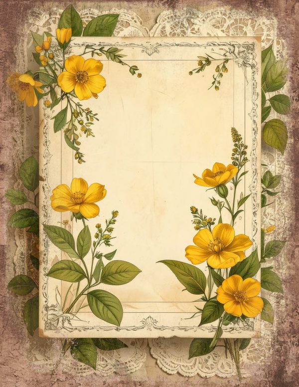 Wildlflower Meadow Junk Journal Pages: 65 Watercolor Digital Paper - Scrapbook Printables - Commercial Use — image 42