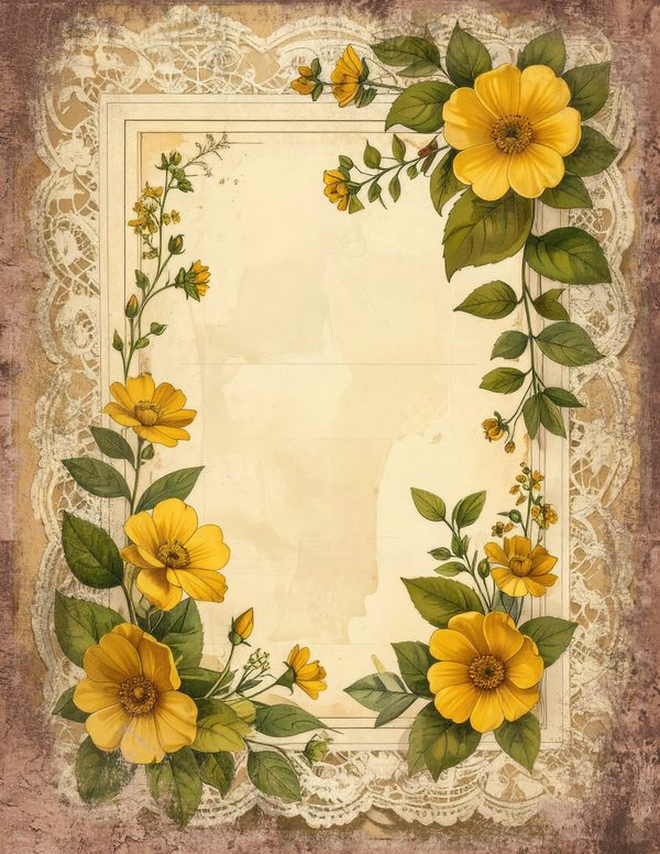 Wildlflower Meadow Junk Journal Pages: 65 Watercolor Digital Paper - Scrapbook Printables - Commercial Use — image 45