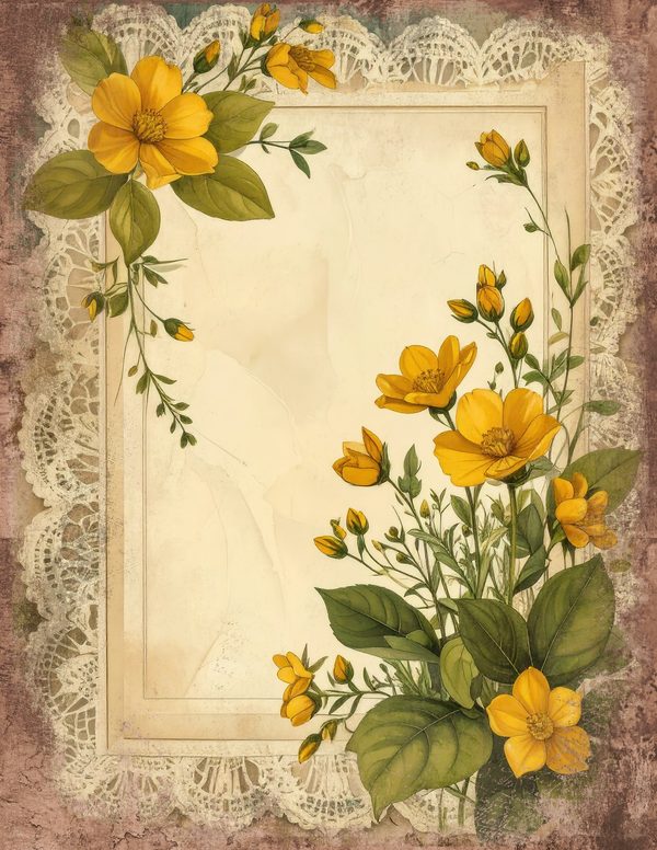Wildlflower Meadow Junk Journal Pages: 65 Watercolor Digital Paper - Scrapbook Printables - Commercial Use — image 46