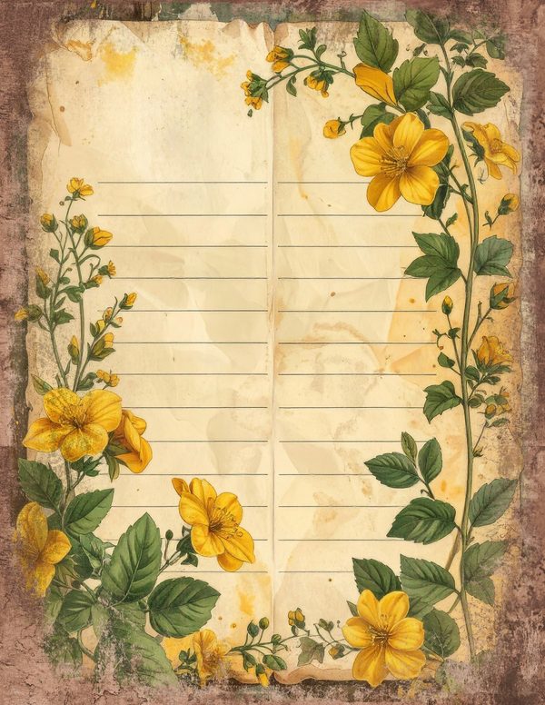 Wildlflower Meadow Junk Journal Pages: 65 Watercolor Digital Paper - Scrapbook Printables - Commercial Use — image 56