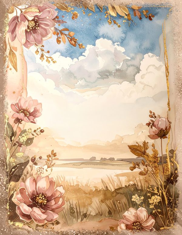 Palomino Horse Beauty Junk Journal Pages: 60 Watercolor Digital Paper - Scrapbook Printables — image 27