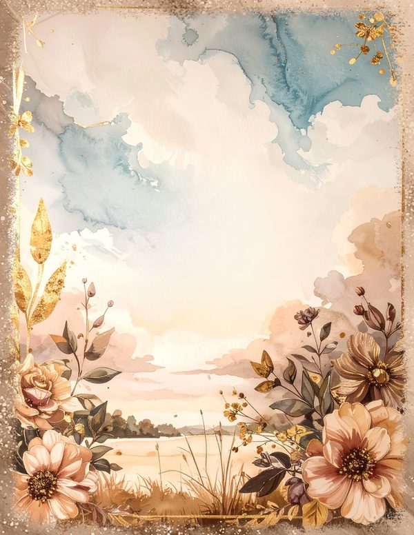 Palomino Horse Beauty Junk Journal Pages: 60 Watercolor Digital Paper - Scrapbook Printables — image 28