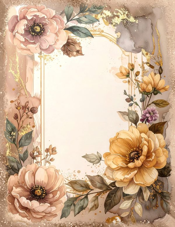 Palomino Horse Beauty Junk Journal Pages: 60 Watercolor Digital Paper - Scrapbook Printables — image 36