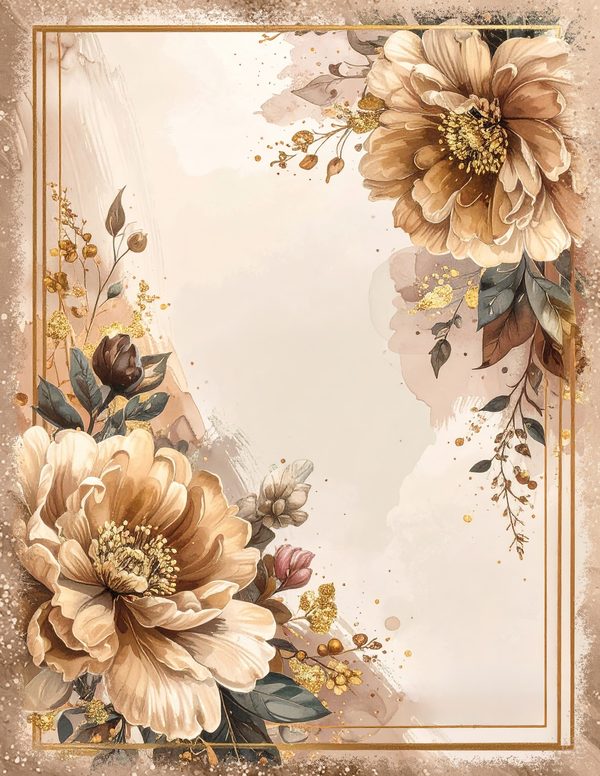 Palomino Horse Beauty Junk Journal Pages: 60 Watercolor Digital Paper - Scrapbook Printables — image 39