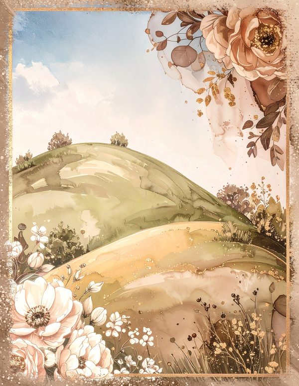 Palomino Horse Beauty Junk Journal Pages: 60 Watercolor Digital Paper - Scrapbook Printables — image 42