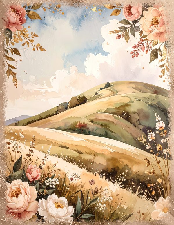Palomino Horse Beauty Junk Journal Pages: 60 Watercolor Digital Paper - Scrapbook Printables — image 43