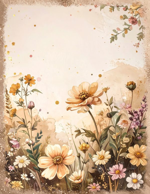 Palomino Horse Beauty Junk Journal Pages: 60 Watercolor Digital Paper - Scrapbook Printables — image 50