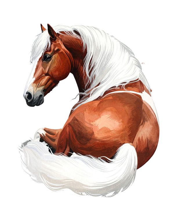 18 Gypsy Vanner Horse Clipart - Watercolor Horse PNG (Digital Download, Commercial Use) — image 5