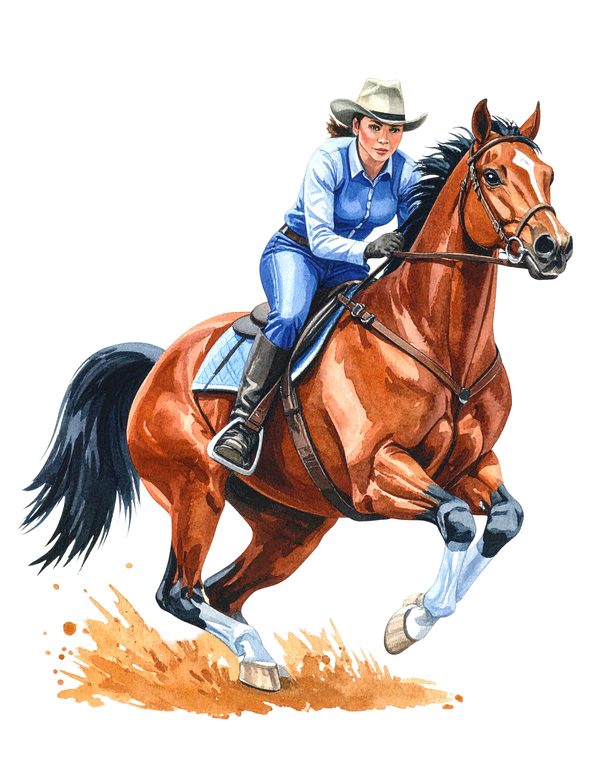 15 Western Horse Riding Clipart PNG - Watercolor Style (Digital Download, Commercial Use) — image 8