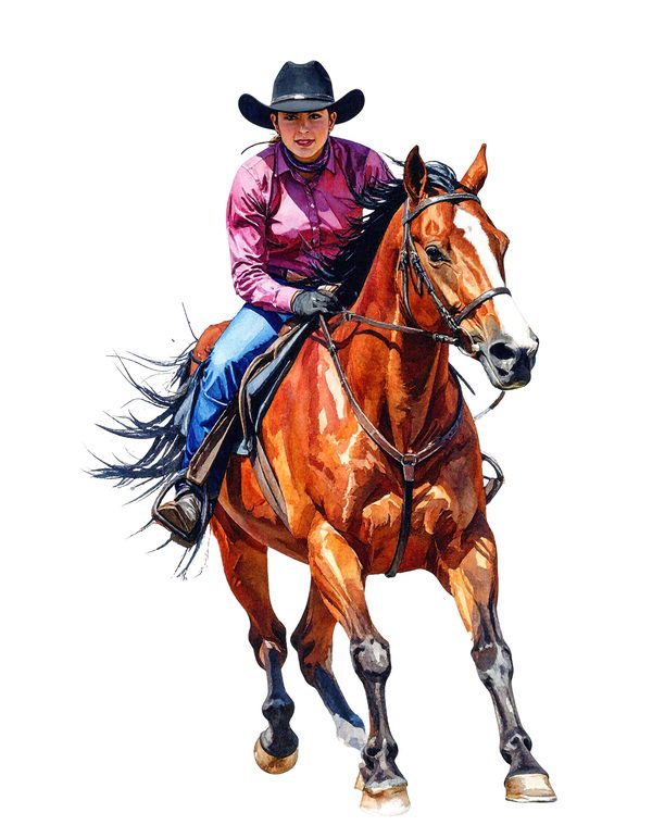 15 Western Horse Riding Clipart PNG - Watercolor Style (Digital Download, Commercial Use) — image 15