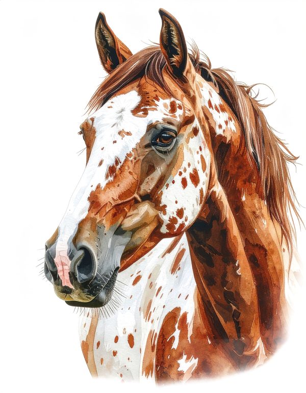 13 Appaloosa Spotted Horse Clipart - Watercolor Horse PNG (Digital Download, Commercial Use) — image 3