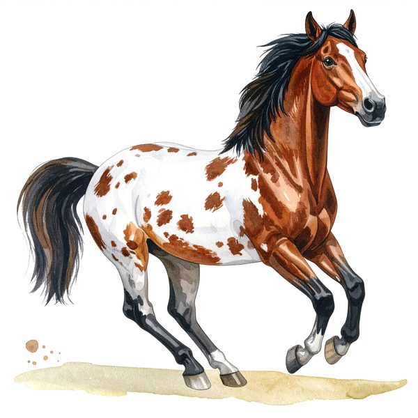 13 Appaloosa Spotted Horse Clipart - Watercolor Horse PNG (Digital Download, Commercial Use) — image 5