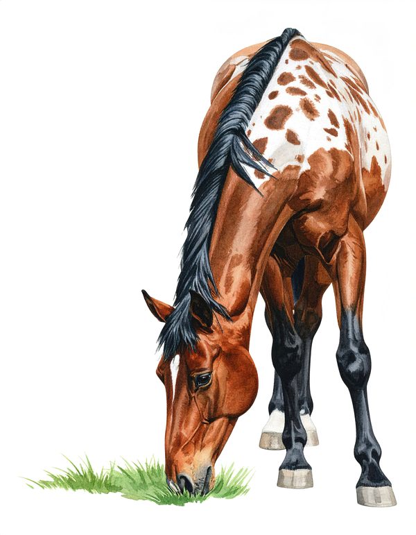 13 Appaloosa Spotted Horse Clipart - Watercolor Horse PNG (Digital Download, Commercial Use) — image 6