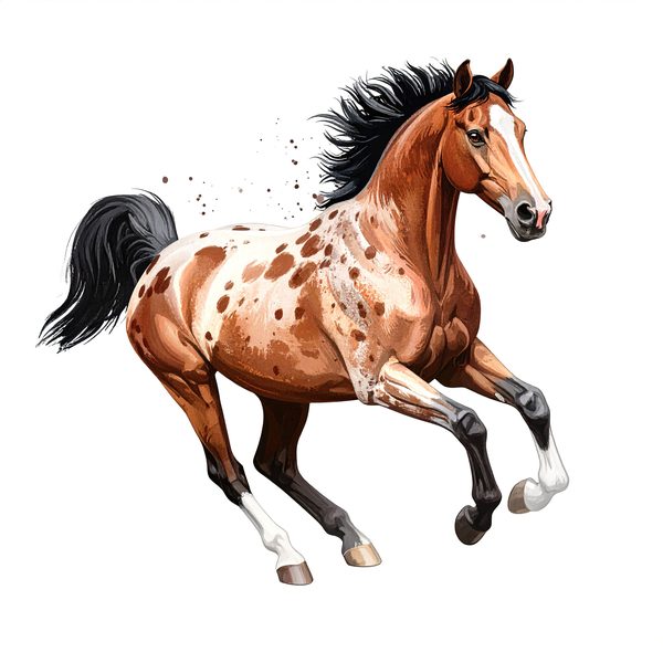 13 Appaloosa Spotted Horse Clipart - Watercolor Horse PNG (Digital Download, Commercial Use) — image 7