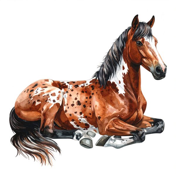 13 Appaloosa Spotted Horse Clipart - Watercolor Horse PNG (Digital Download, Commercial Use) — image 8