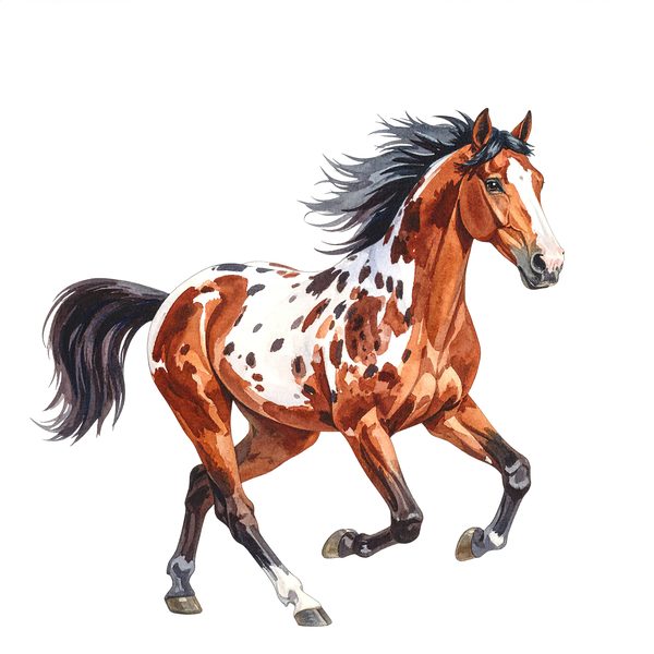 13 Appaloosa Spotted Horse Clipart - Watercolor Horse PNG (Digital Download, Commercial Use) — image 11