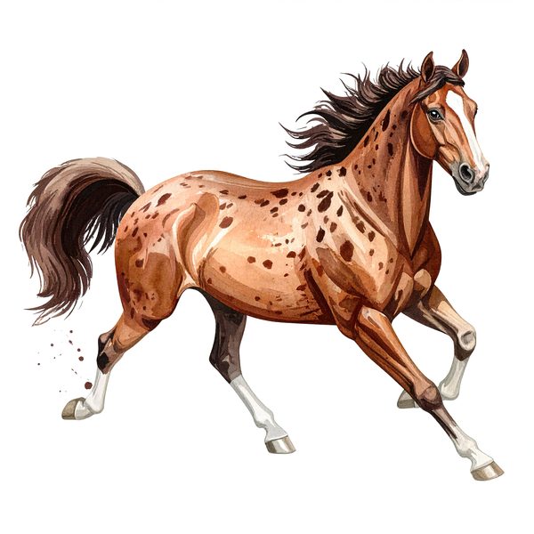 13 Appaloosa Spotted Horse Clipart - Watercolor Horse PNG (Digital Download, Commercial Use) — image 12