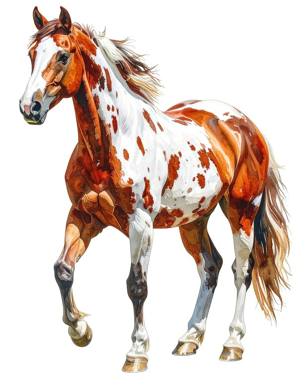 13 Appaloosa Spotted Horse Clipart - Watercolor Horse PNG (Digital Download, Commercial Use) — image 13