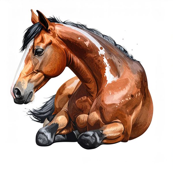13 Pinto Paint Horse Clipart - Watercolor Horse PNG (Digital Download, Commercial Use) — image 1
