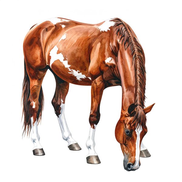 13 Pinto Paint Horse Clipart - Watercolor Horse PNG (Digital Download, Commercial Use) — image 9