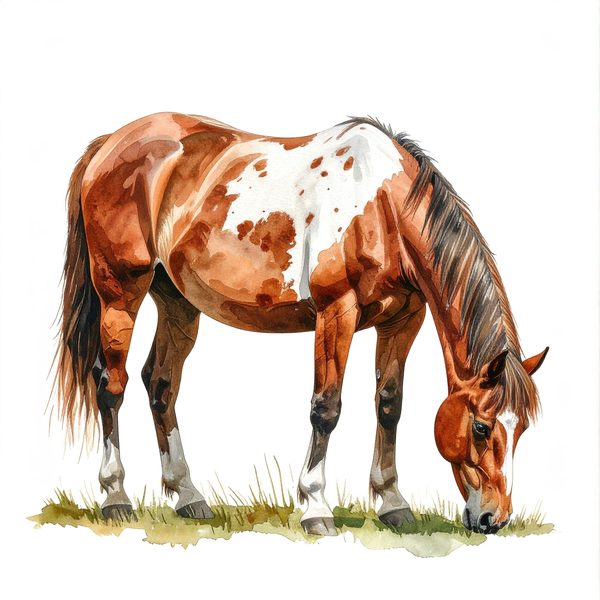 13 Pinto Paint Horse Clipart - Watercolor Horse PNG (Digital Download, Commercial Use) — image 11