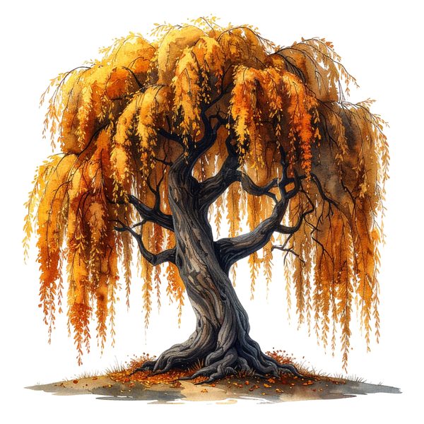 11 Autumn Willow Tree of Life Clipart PNG - Watercolor Style (Digital Download, Commercial Use) — image 2