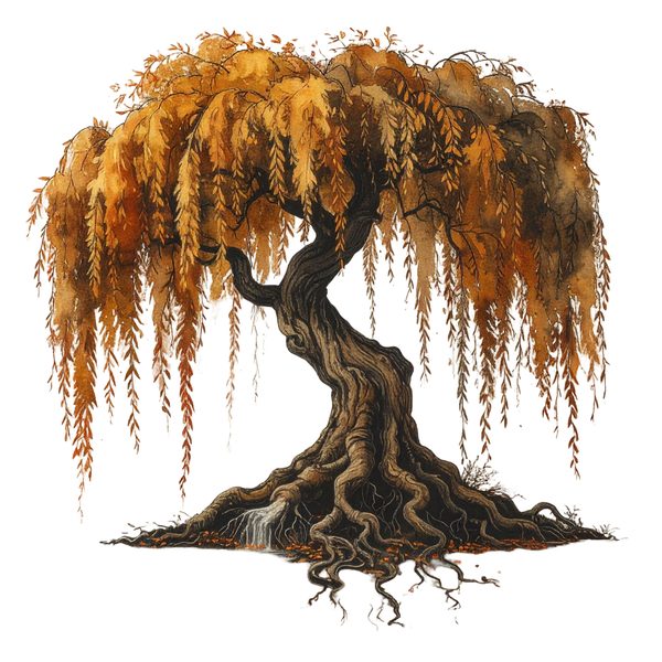 11 Autumn Willow Tree of Life Clipart PNG - Watercolor Style (Digital Download, Commercial Use) — image 9