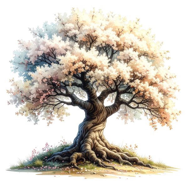12 Cherry Blossom Tree of Life Clipart PNG - Watercolor Style (Digital Download, Commercial Use) — image 5