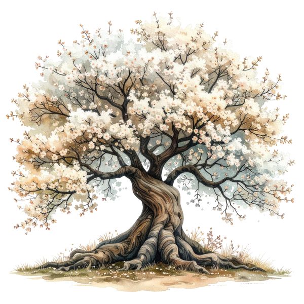 12 Cherry Blossom Tree of Life Clipart PNG - Watercolor Style (Digital Download, Commercial Use) — image 7