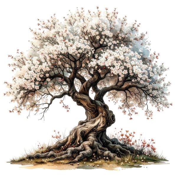 12 Cherry Blossom Tree of Life Clipart PNG - Watercolor Style (Digital Download, Commercial Use) — image 8
