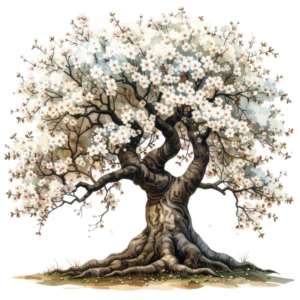 12 Cherry Blossom Tree of Life Clipart PNG - Watercolor Style (Digital Download, Commercial Use) — image 9