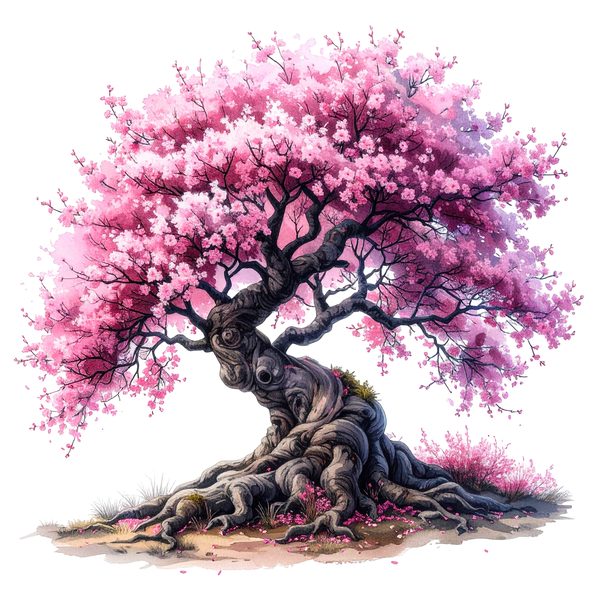 12 Cherry Blossom Tree of Life Clipart PNG - Watercolor Style (Digital Download - Commercial Use) — image 4