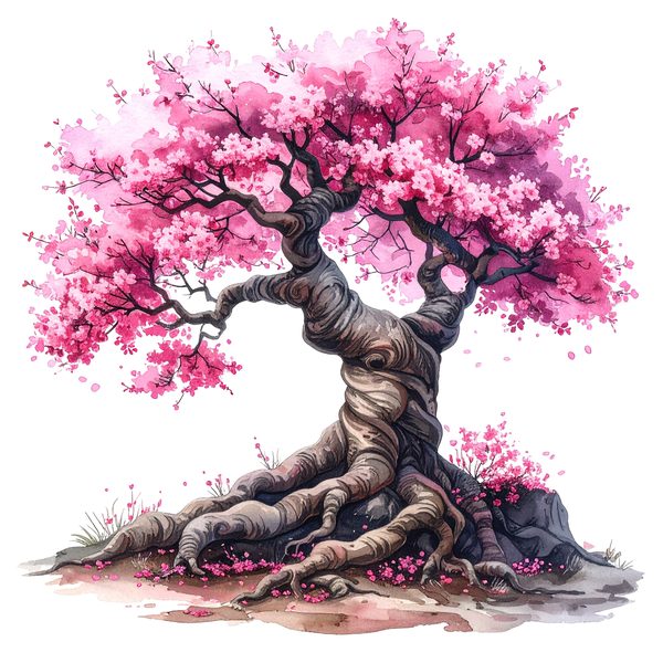 12 Cherry Blossom Tree of Life Clipart PNG - Watercolor Style (Digital Download - Commercial Use) — image 5