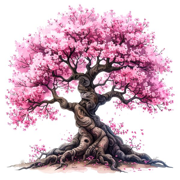 12 Cherry Blossom Tree of Life Clipart PNG - Watercolor Style (Digital Download - Commercial Use) — image 7