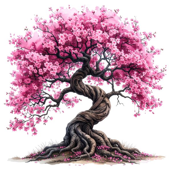 12 Cherry Blossom Tree of Life Clipart PNG - Watercolor Style (Digital Download - Commercial Use) — image 9