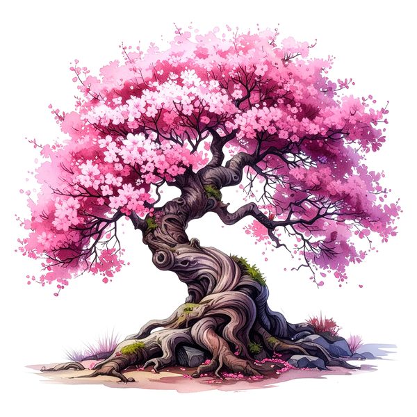 12 Cherry Blossom Tree of Life Clipart PNG - Watercolor Style (Digital Download - Commercial Use) — image 10