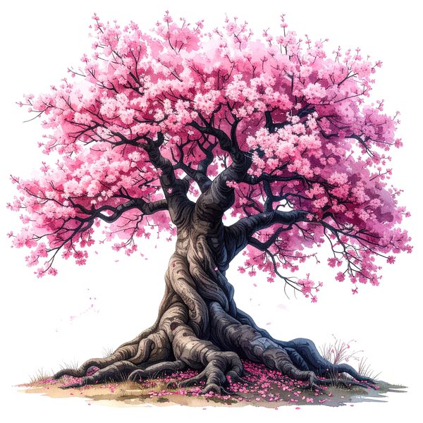 12 Cherry Blossom Tree of Life Clipart PNG - Watercolor Style (Digital Download - Commercial Use) — image 12