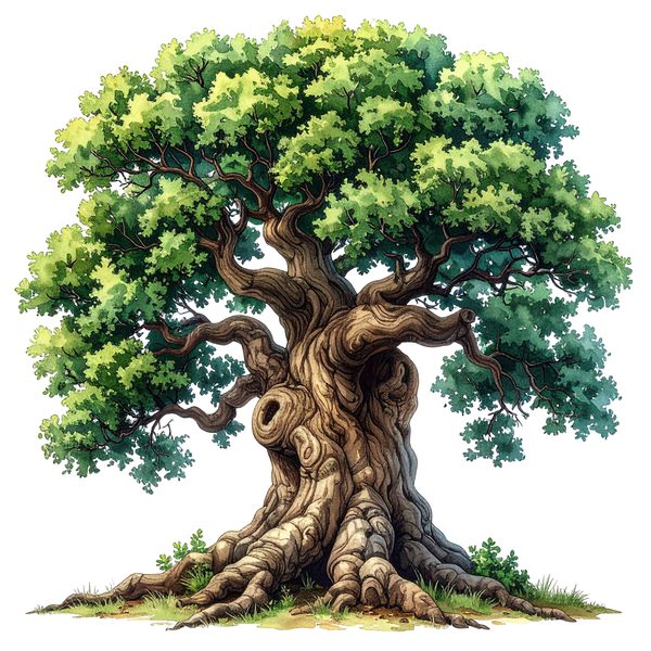 12 Natural Oak Tree of Life Clipart PNG - Watercolor Style (Digital Download - Commercial Use) — image 2