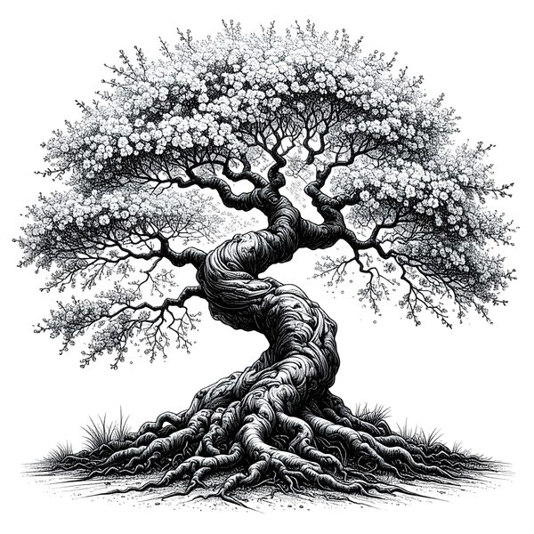 12 Cherry Blossom Tree of Life Clipart PNG - Sketch Style (Digital Download - Commercial Use) — image 2