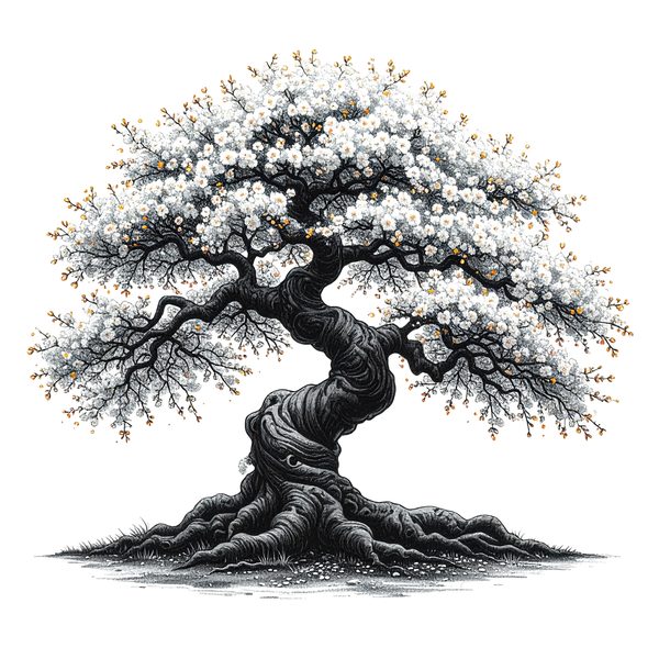 12 Cherry Blossom Tree of Life Clipart PNG - Sketch Style (Digital Download - Commercial Use) — image 6