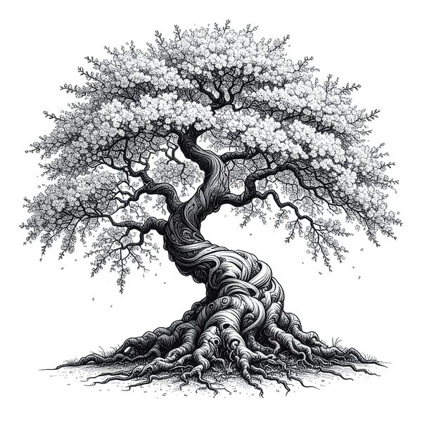 12 Cherry Blossom Tree of Life Clipart PNG - Sketch Style (Digital Download - Commercial Use) — image 7