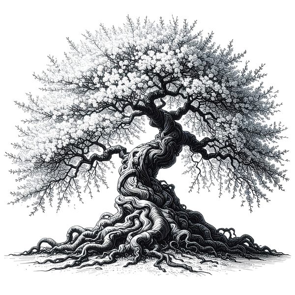 12 Cherry Blossom Tree of Life Clipart PNG - Sketch Style (Digital Download - Commercial Use) — image 8