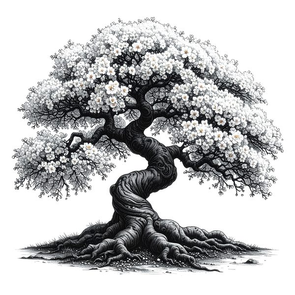 12 Cherry Blossom Tree of Life Clipart PNG - Sketch Style (Digital Download - Commercial Use) — image 9