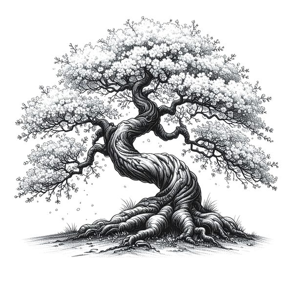 12 Cherry Blossom Tree of Life Clipart PNG - Sketch Style (Digital Download - Commercial Use) — image 10