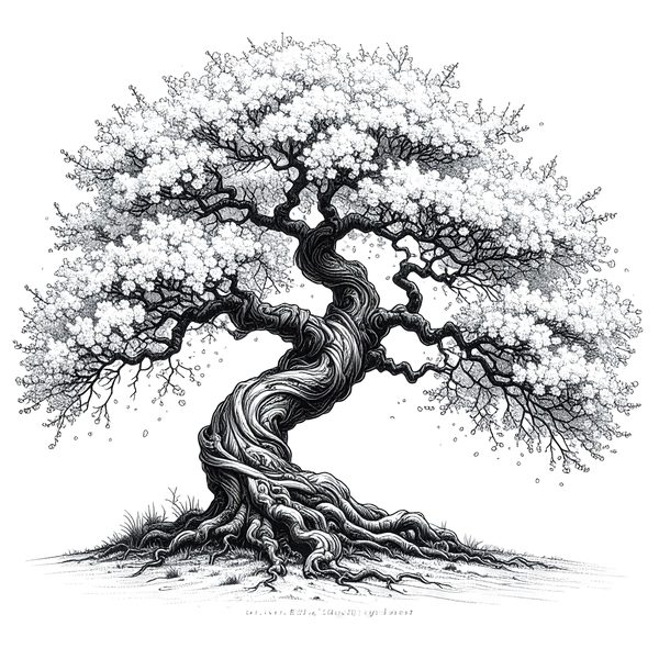 12 Cherry Blossom Tree of Life Clipart PNG - Sketch Style (Digital Download - Commercial Use) — image 11