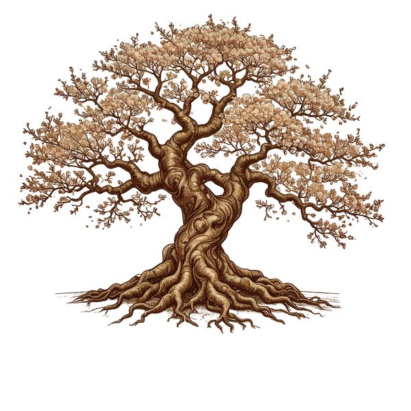 12 Cherry Blossom Tree of Life Clipart PNG - Vintage Style (Digital Download - Commercial Use) — image 2