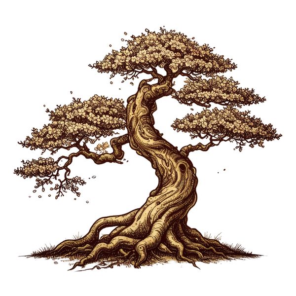 12 Cherry Blossom Tree of Life Clipart PNG - Vintage Style (Digital Download - Commercial Use) — image 4