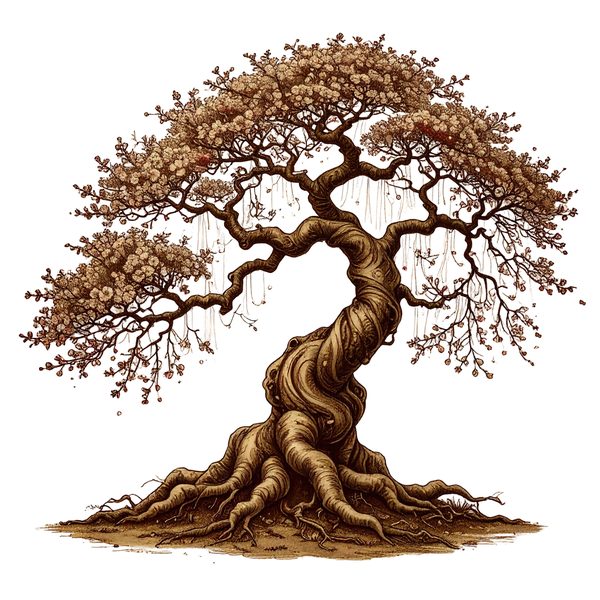 12 Cherry Blossom Tree of Life Clipart PNG - Vintage Style (Digital Download - Commercial Use) — image 5