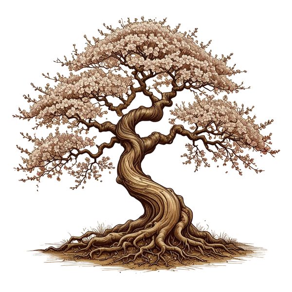 12 Cherry Blossom Tree of Life Clipart PNG - Vintage Style (Digital Download - Commercial Use) — image 7
