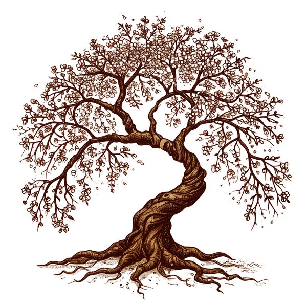 12 Cherry Blossom Tree of Life Clipart PNG - Vintage Style (Digital Download - Commercial Use) — image 9